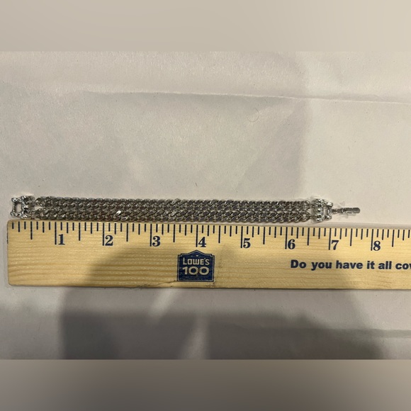 Goldette signed Silver tone Bracelet - Picture 4 of 5